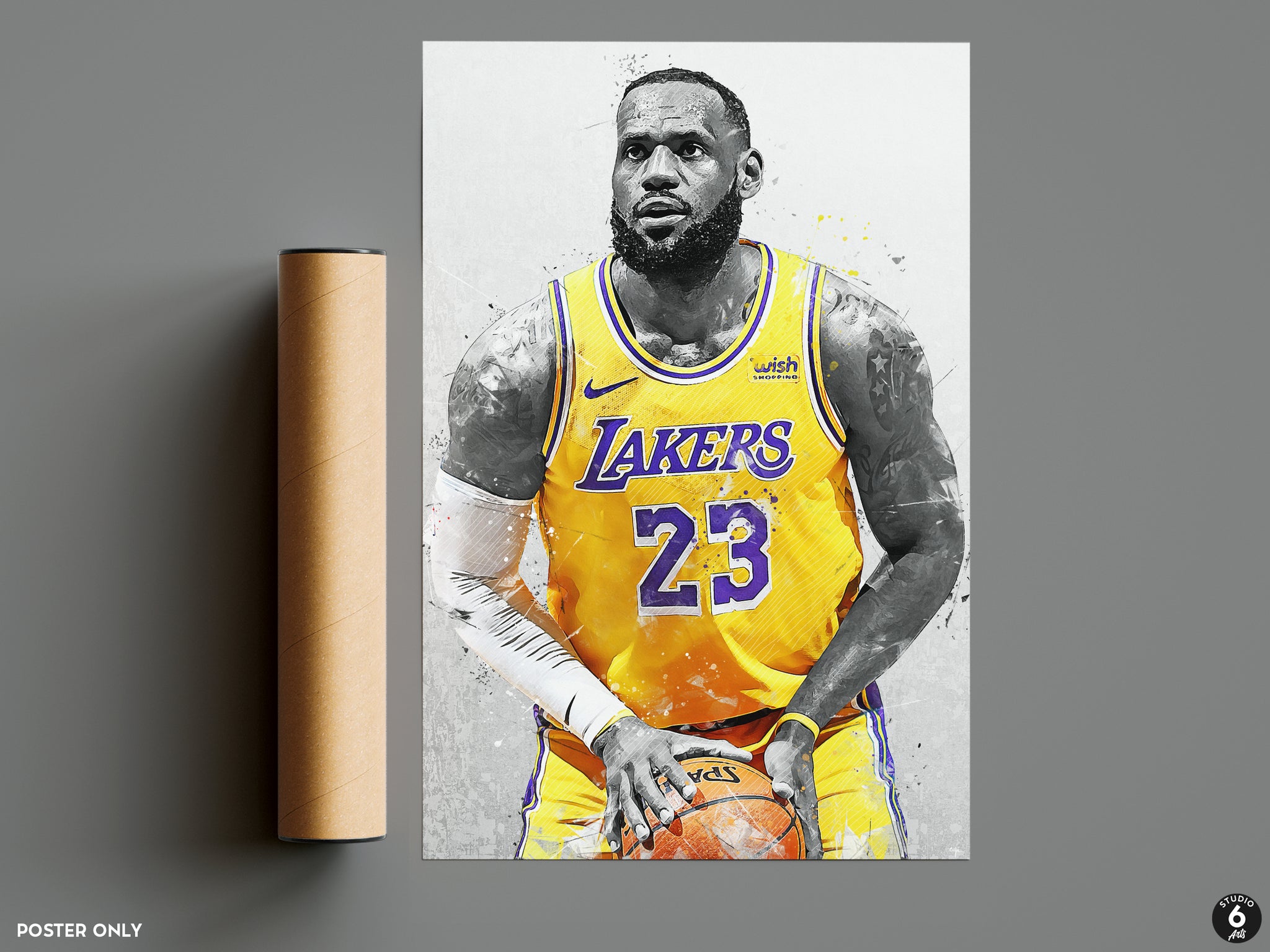 Lebron James NBA Lakers Purple Jersey Car Air Freshener 