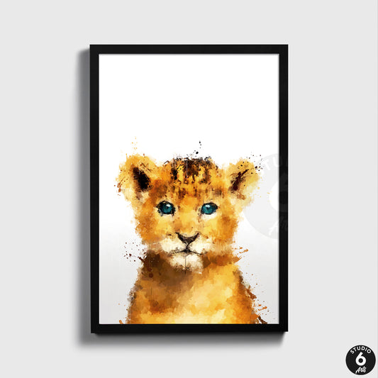 studiosixart Baby Lion, Cute Animal Print, Kids Room Wall Art, Nursery Decor SuccessActive