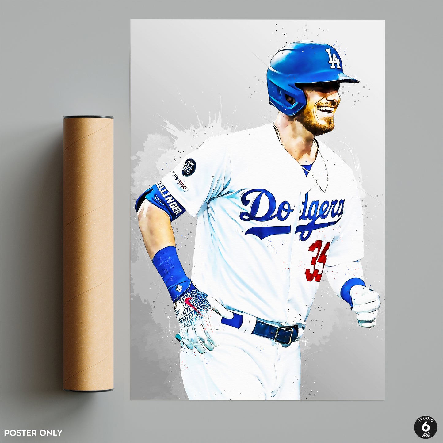 Cody Belinger Baseball Print, MLB Wall Decor