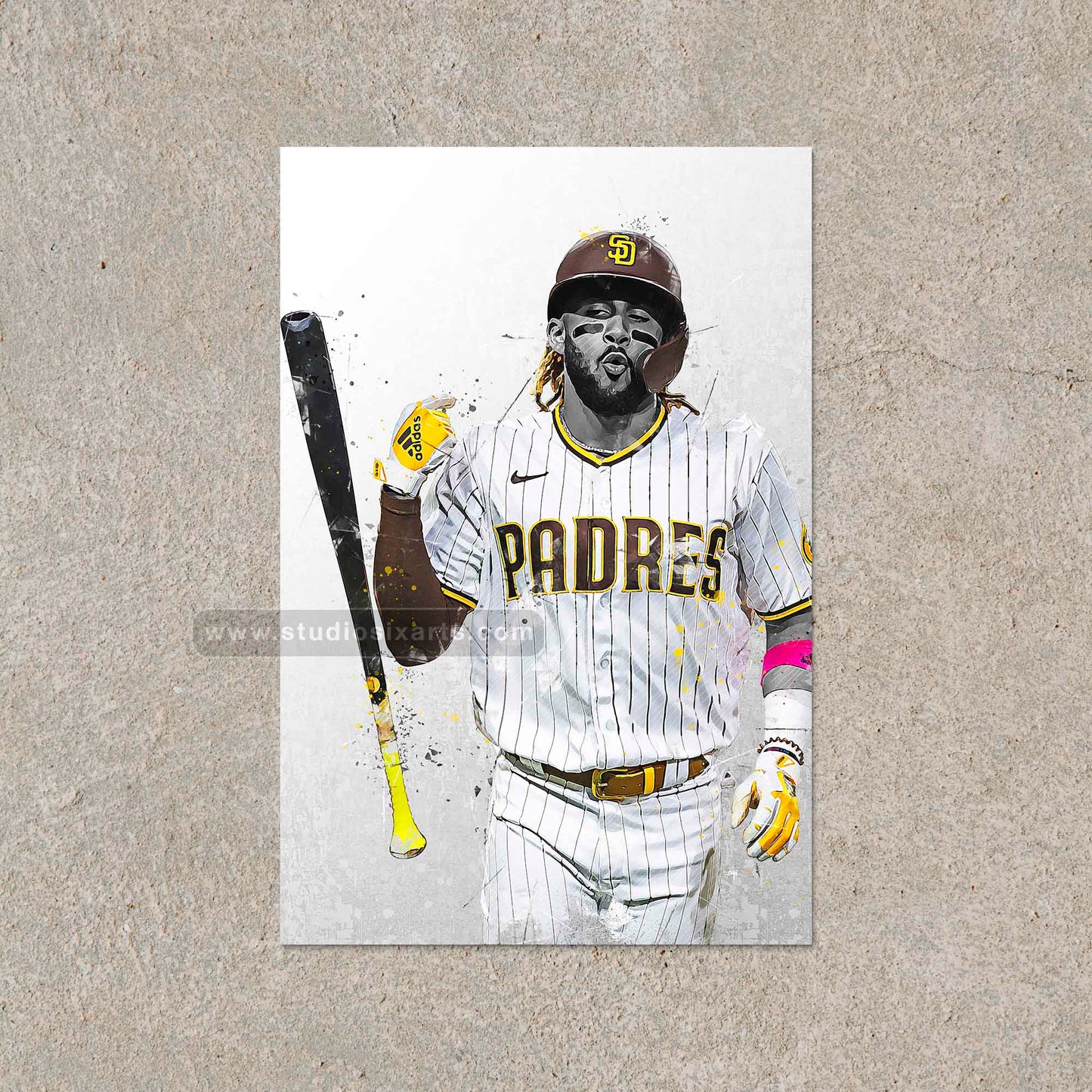 Tatis Jr Poster and Canvas, Padres Baseball Print, MLB Wall Decor