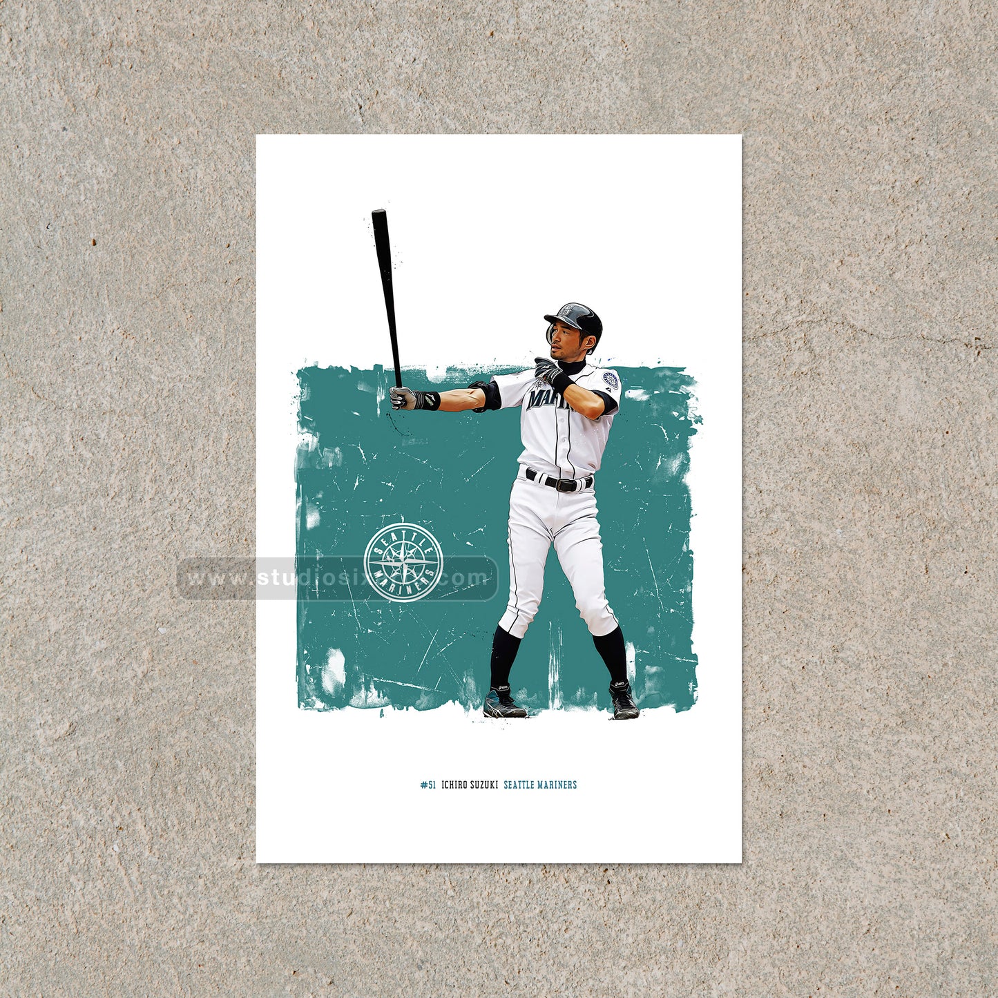 Ichiro Suzuki Poster and Canvas, Padres Baseball Print, MLB Wall Decor