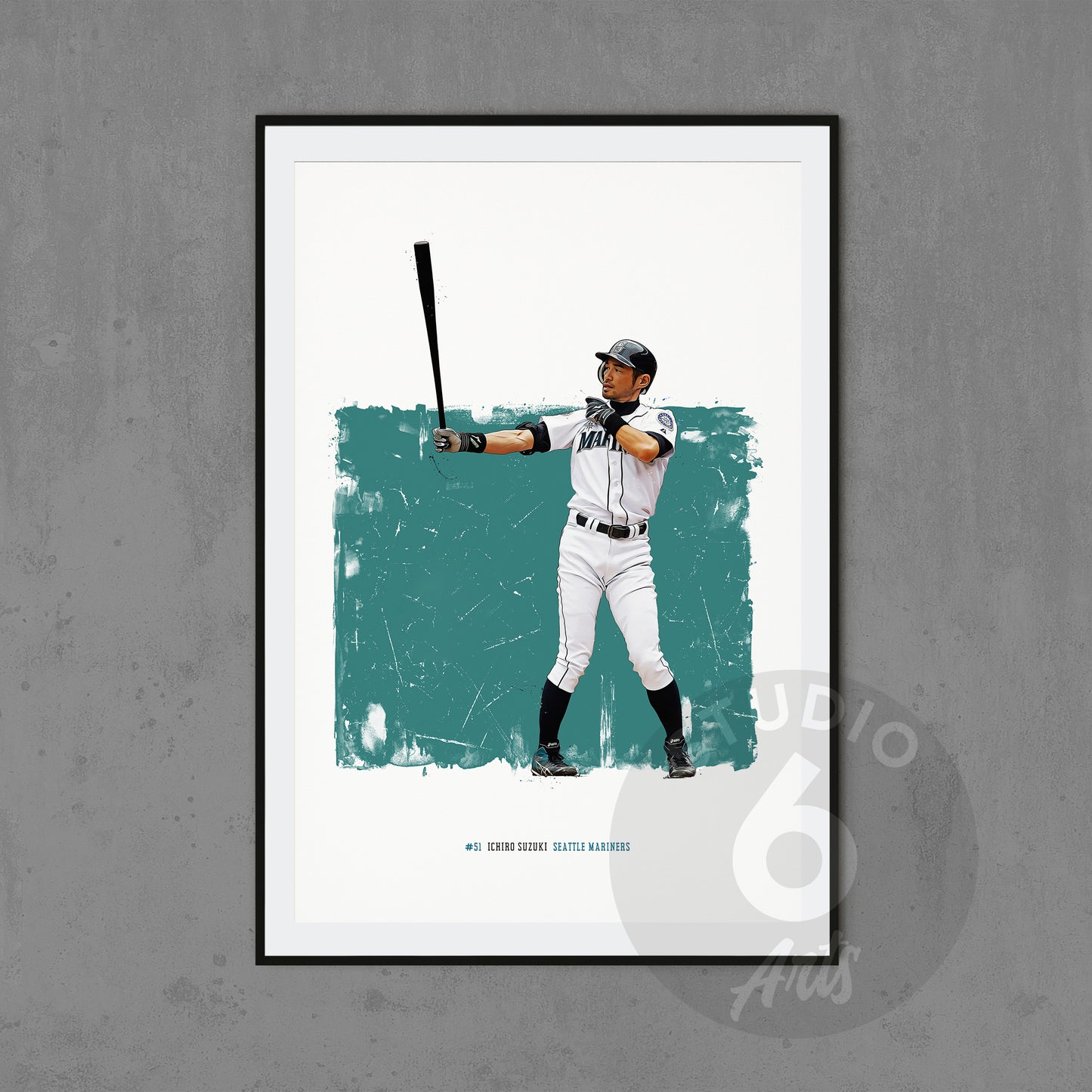 Ichiro Suzuki Poster and Canvas, Padres Baseball Print, MLB Wall Decor