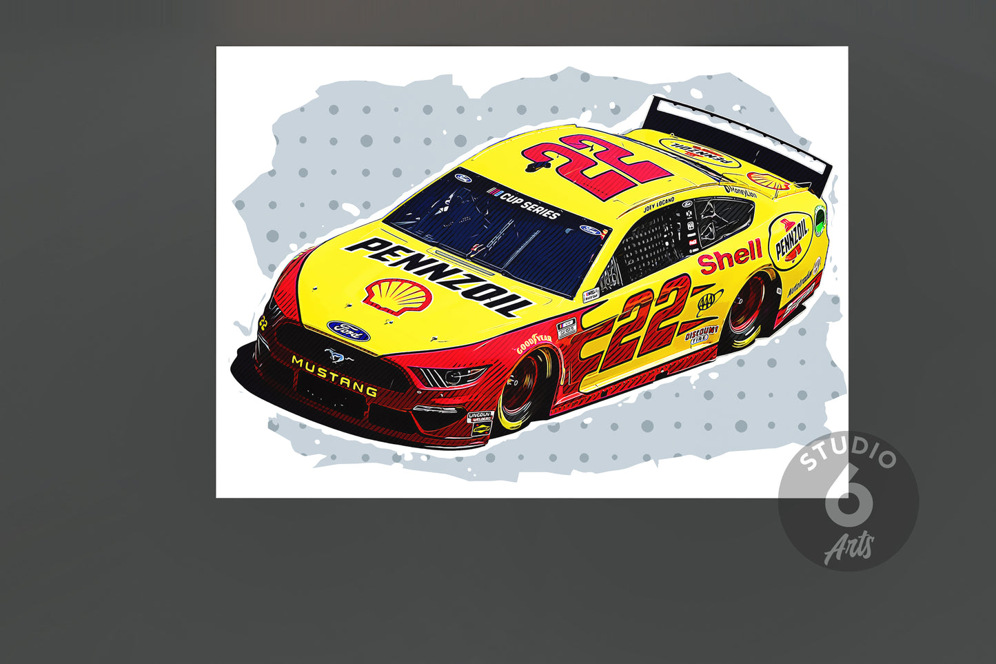 Joey Logano Nascar Art Print