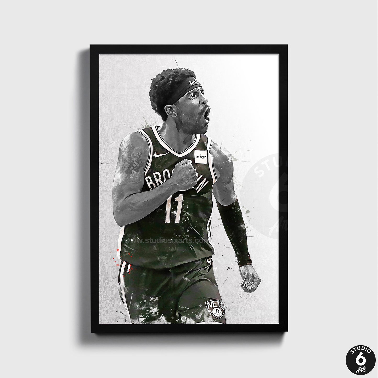 Kyrie Irving Nets Basketball Fan Art Print