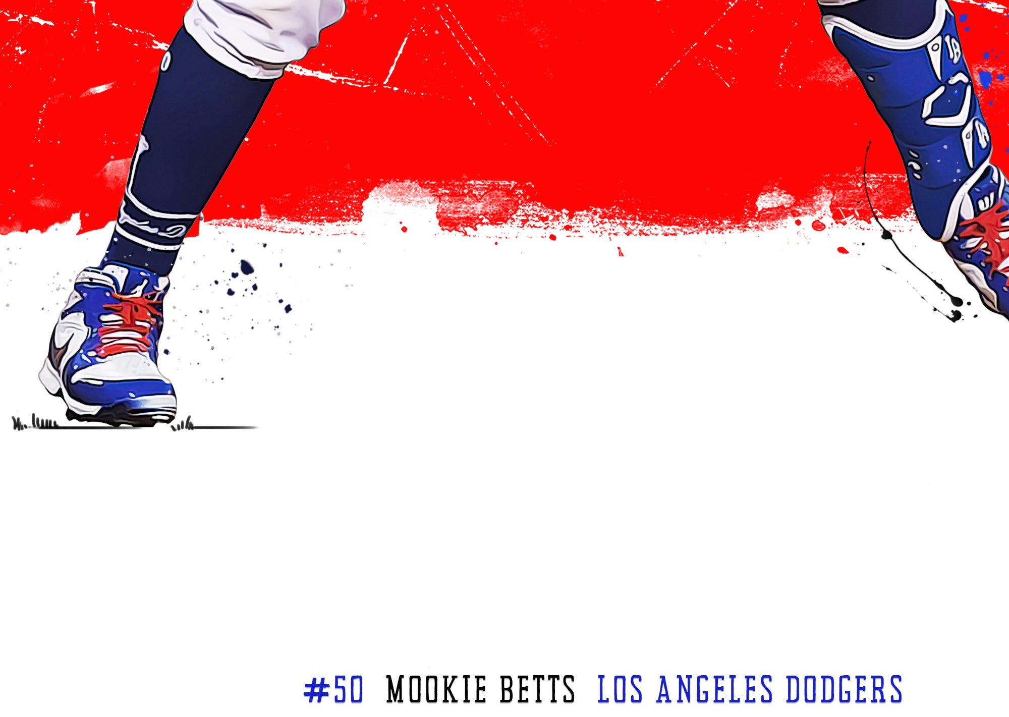 Mookie Betts Los Angeles Poster Canvas Baseball Print 