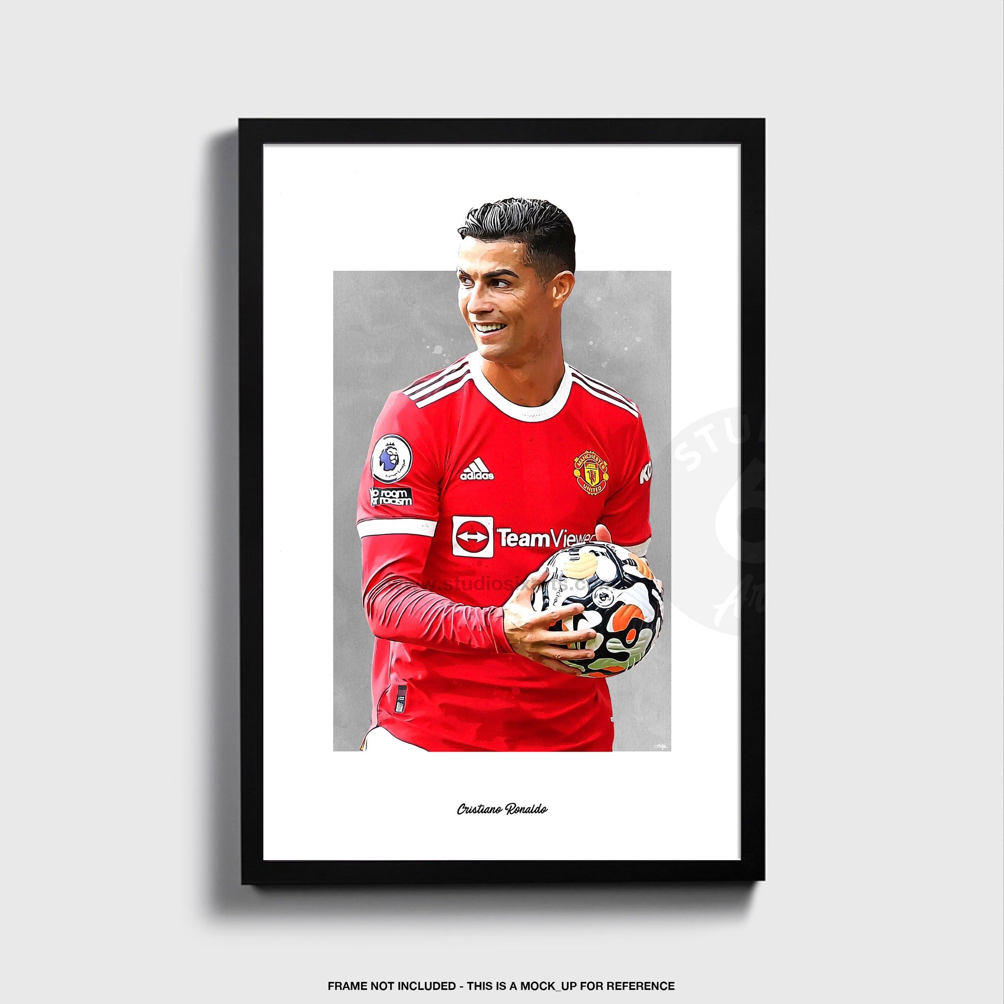 Manchester United Cristiano Ronaldo Signed Red Adidas Framed