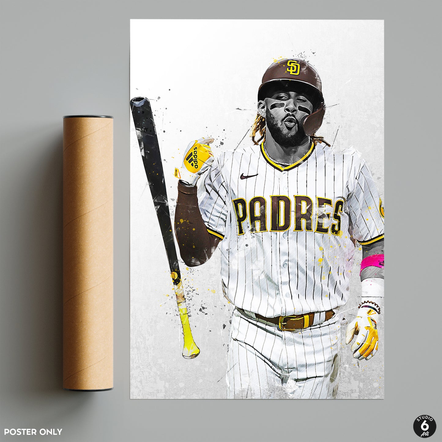 Tatis Jr Poster and Canvas, Padres Baseball Print, MLB Wall Decor