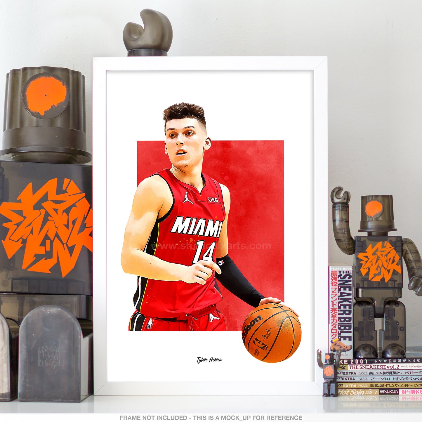 Tyler Herro Poster, Miami Basketball Fan Art Print, Man Cave Gift