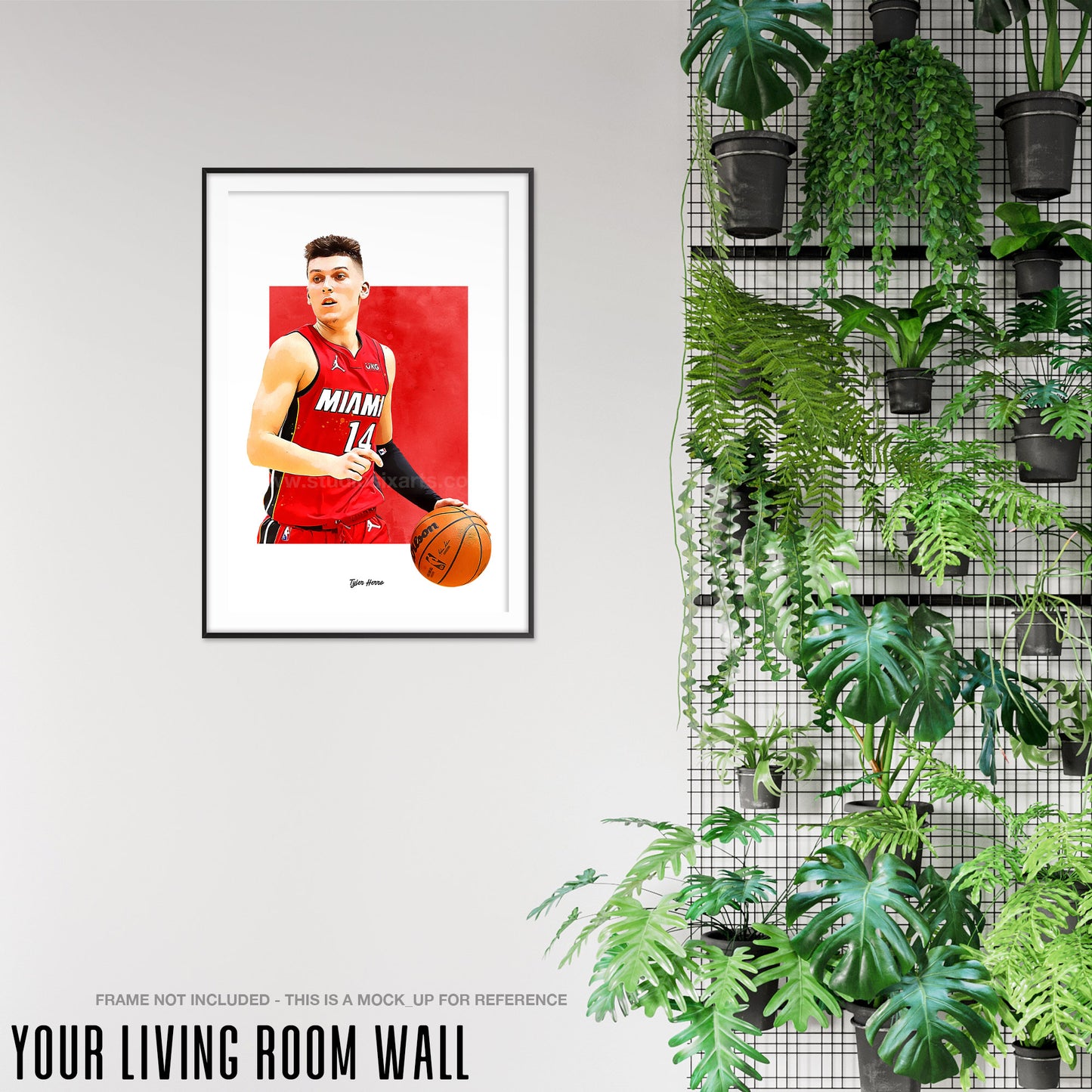 Tyler Herro Poster, Miami Basketball Fan Art Print, Man Cave Gift